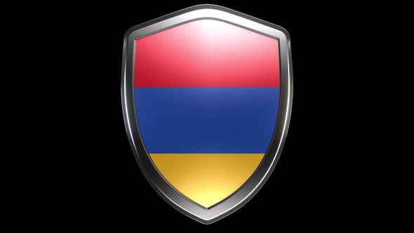 Armenia Emblem Transition with Alpha Channel - 4K Resolution