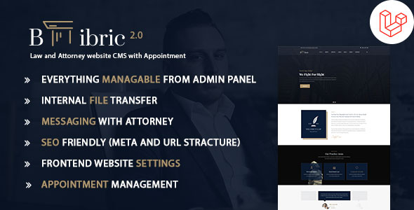Bibric – Law And Attorney Website Cms With Appointment
