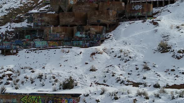 Built into the side of a mountain in 1920 on the southern end of Genola, Utah, the Old Tintic Mill p
