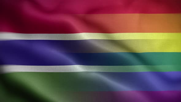 LGBT Gambia Flag Loop Background 4K