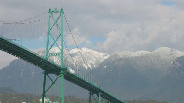 Famous Historic Place Lions Gate Bridge in Stanley Park