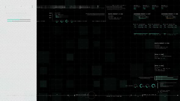 Futuristic HUD Blank Template With Alpha Channel 02