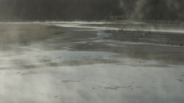 Steaming pool in Yellowstone National Park