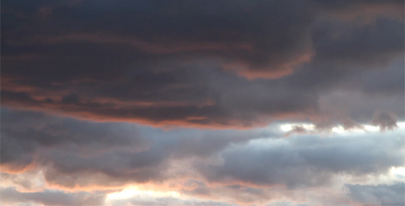 Heavy Clouds At Sunset