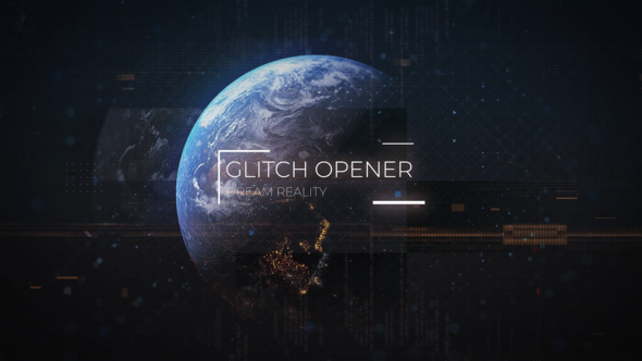Technology Glitch Earth Titles