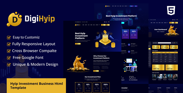 DigiHyip - Hyip Investment Business HTML Template