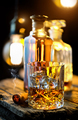 Edison lamp and whiskey - PhotoDune Item for Sale