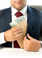 businessman hiding envelope with money in pocket at jacket - PhotoDune Item for Sale