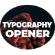 Typography Opener - VideoHive Item for Sale