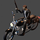 Terminator T800 on Bike Rigged Low Poly Judgement Day - 3DOcean Item for Sale