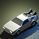 Delorean car back to future Low Poly - 3DOcean Item for Sale