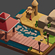 Beach Scene Low Poly Game Ready - 3DOcean Item for Sale