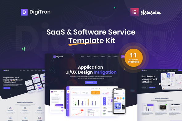 Digitron - Software & SaaS Elementor  Template Kit