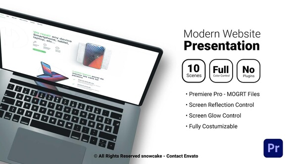 Modern Website Presentation For Premiere Pro