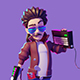 Retro Gamer Character Rigged - 3DOcean Item for Sale