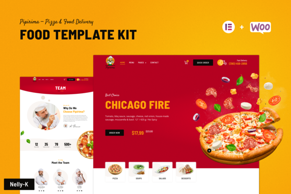 Pipirima — Pizza & Food Delivery Elementor Template Kit