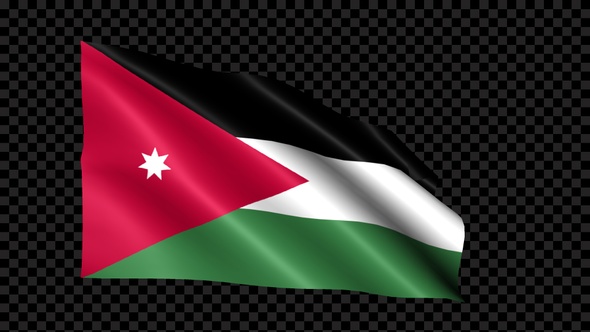 Jordan Flag Blowing In The Wind