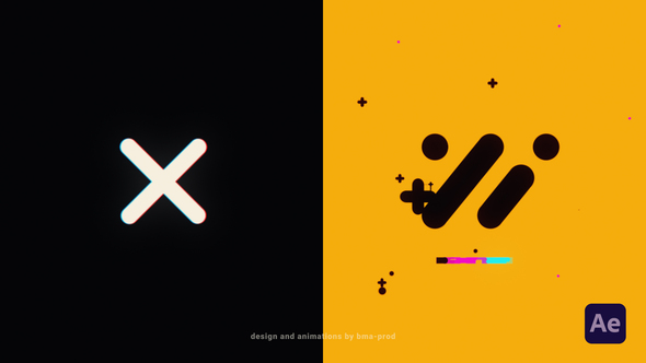 Flat Glitch Logo Reveal 2 alt