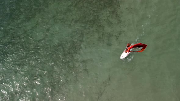 Windsurfing Overhead Top View