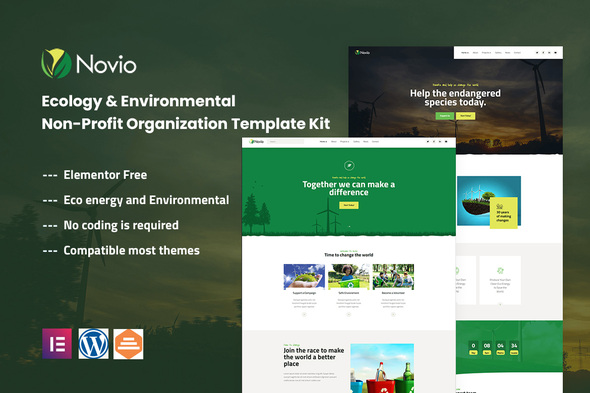 Novio - Ecology & Environmental Non-Profit Organization Template Kit