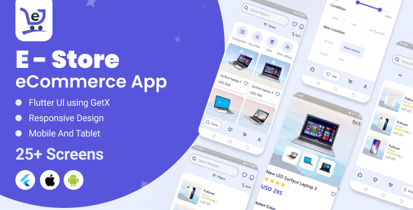 E-Shop Ecommerce App v1.0.0 - Flutter UI Kit using GetX