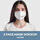 5 Mockups of Respirators (Masks) with FFP2 and FFP3 protection - GraphicRiver Item for Sale