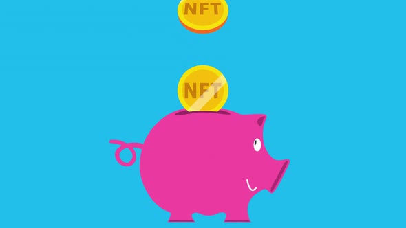 Piggy Bank with Nft Coins
