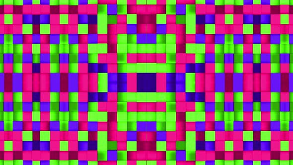Abstract geometric multicolored cubes pattern background