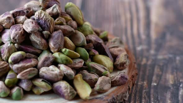 Detail Shot of Natural Pistachios Nut on in Bowl