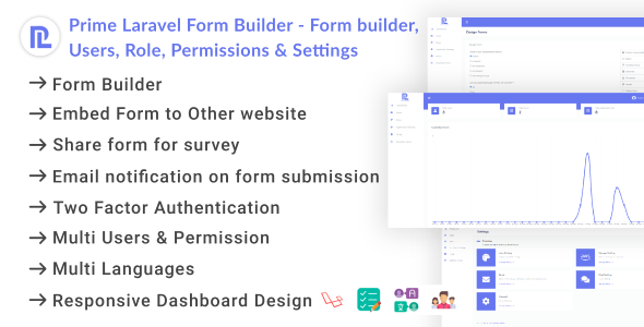 Prime Laravel Form Builder - Form builder, Users, Role, Permissions & Settings