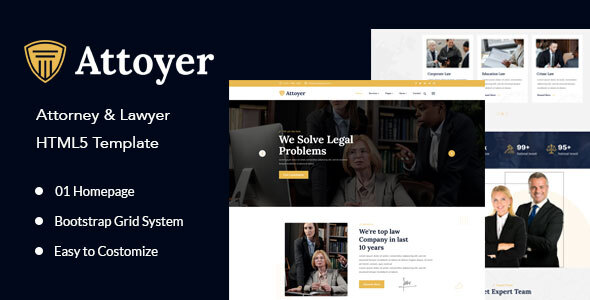 Attoyer - Attorney & Lawyer HTML5 Template