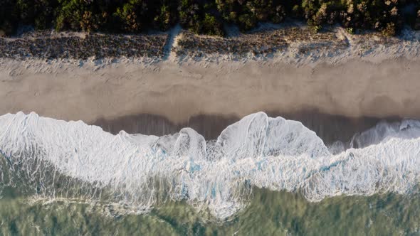 Vertical aerial ocean and coast