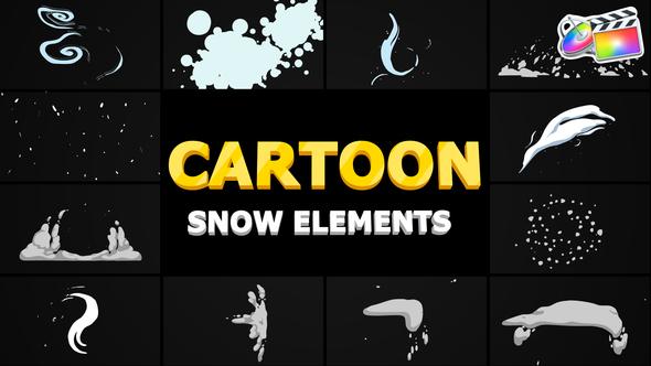 Cartoon Snow Elements | FCPX alt