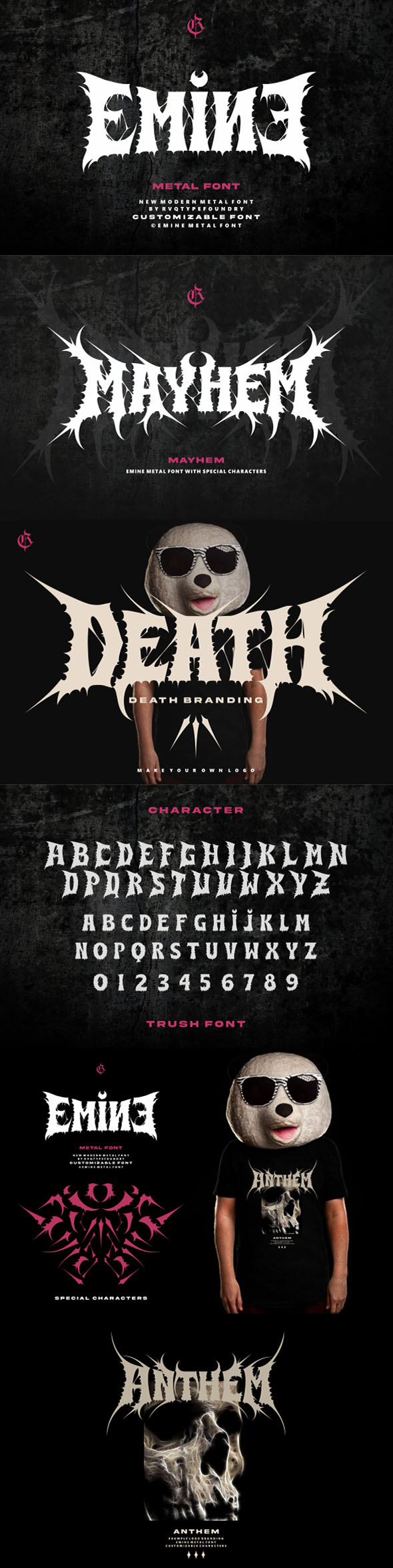 Emine Metal Font