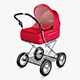Baby Stroller Red v 1 - 3DOcean Item for Sale