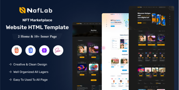 Naflab - NFT Marketplace HTML Template