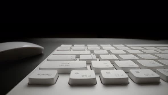 Closeup View of Computer Keyboard