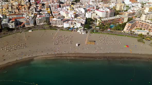 Playa de los Cristianos in Tenerife, Spain