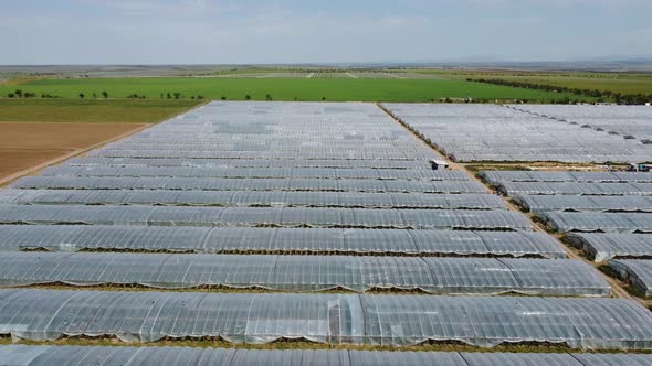 View From Above on Greenhouses for Growing Vegetables and Fruits