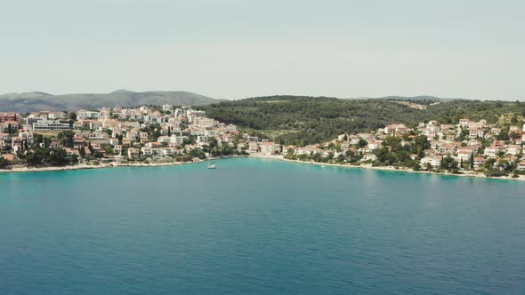 Aerial View of the Tourist Islands of Croatia