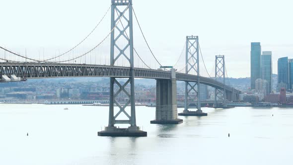 Bay Bridge and cityscape view