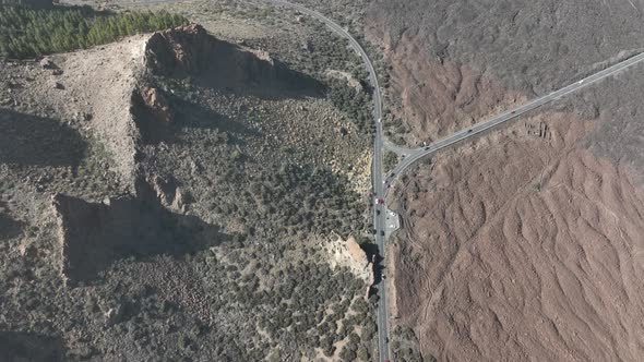 Large Cliffs in a Desert Sandy Rough Rock Landscape