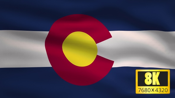 8K Colorado State Flag Background