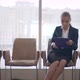 Female Job Candidate with Cv Wait for Interview with Hr Manager in Modern Company - VideoHive Item for Sale
