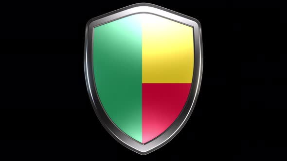 Benin Emblem Transition with Alpha Channel - 4K Resolution