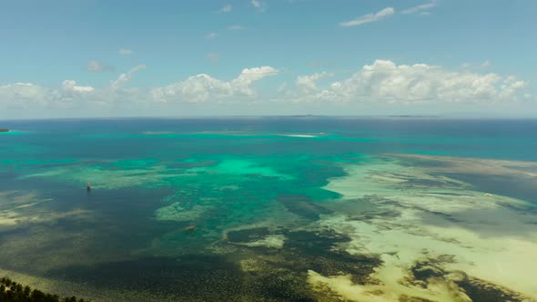 Blue Sea and Clouds in the Philippines