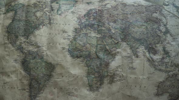 Old Vintage Map Of The World