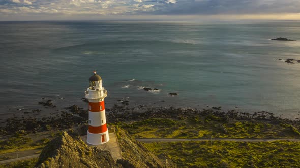 Cape Palliser lighthouse timelapse