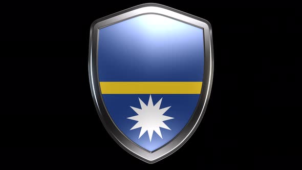 Nauru Emblem Transition with Alpha Channel - 4K Resolution