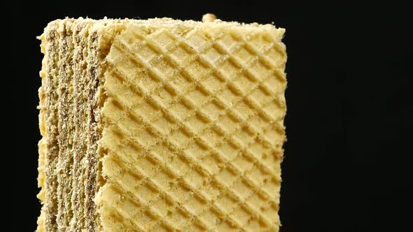 Biscuit Waffle Cookies brick background